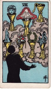 Tarotkortet 7'er i Bægre