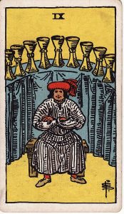 Tarotkortet 9'er i Bægre