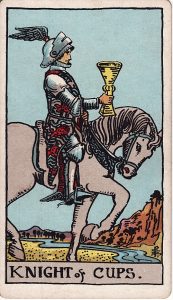 Tarotkortet Ridder i Bægre