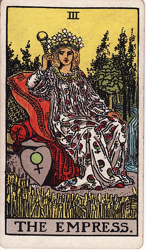 Tarotkortet Herskerinden fra Rider-Waite-Smith-dækket