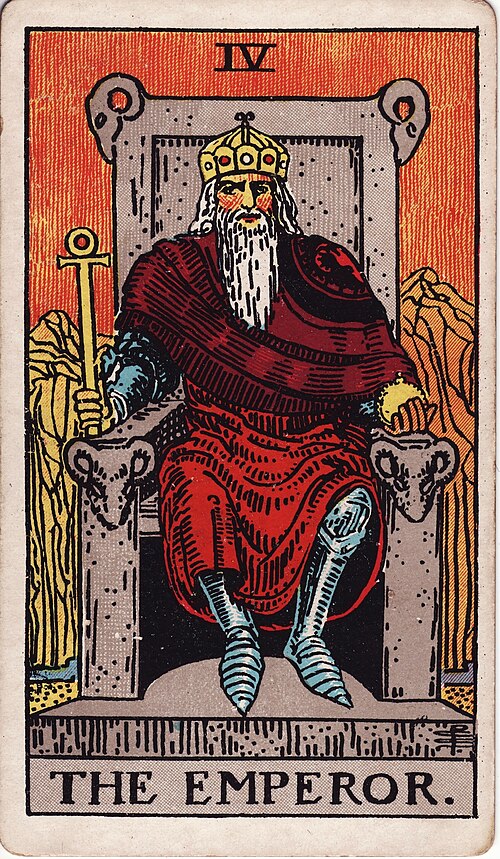 Tarotkortet Herskeren fra Rider-Waite-Smith-dækket