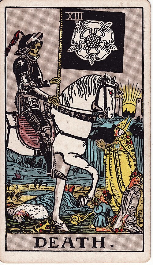 Tarotkortet Døden fra Rider-Waite-Smith-dækket