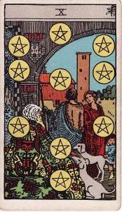 Tarotkortet 10'er i Mønter