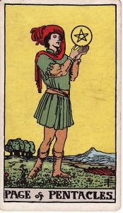 Tarotkortet Page i Mønter
