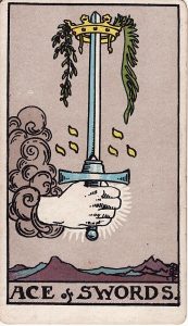 Tarotkortet Es i Sværd