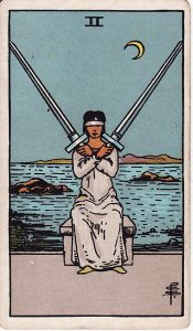 Tarotkortet 2'er i Sværd