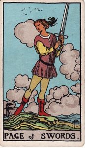 Tarotkortet Page i Sværd