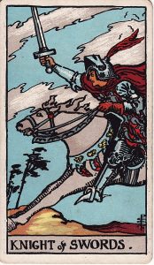 Tarotkortet Ridder i Sværd