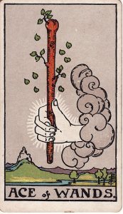 Tarotkortet Es i Stave