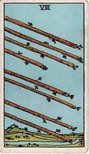 Tarotkortet 8'er i Stave