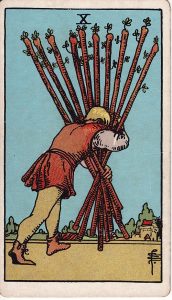 Tarotkortet 10'er i Stave