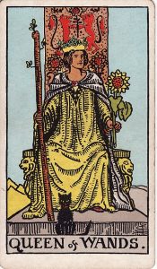 Tarotkortet Dronning i Stave