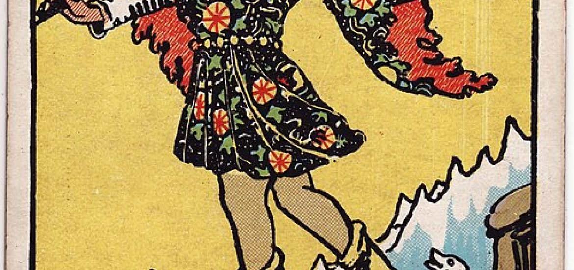 Tarotkortet Narren fra Rider-Waite-Smith-dækket