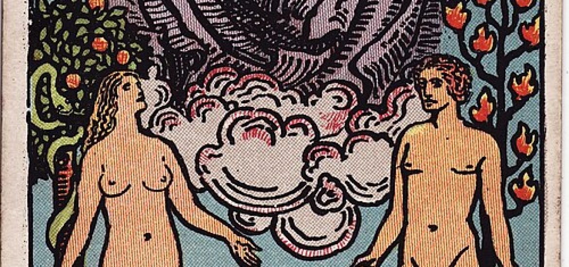 Tarotkortet De Elskende fra Rider-Waite-Smith-dækket