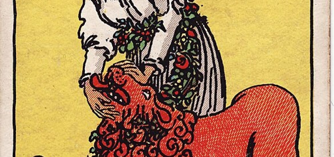 Tarotkortet Styrke fra Rider-Waite-Smith-dækket
