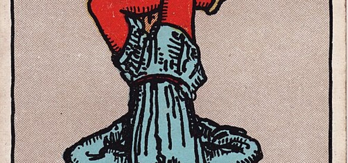 Tarotkortet Den Hængte fra Rider-Waite-Smith-dækket
