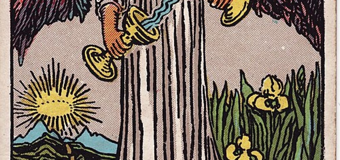 Tarotkortet Mådehold fra Rider-Waite-Smith-dækket
