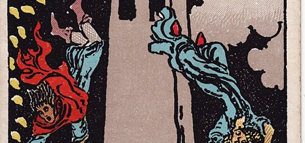 Tarotkortet Tårnet fra Rider-Waite-Smith-dækket