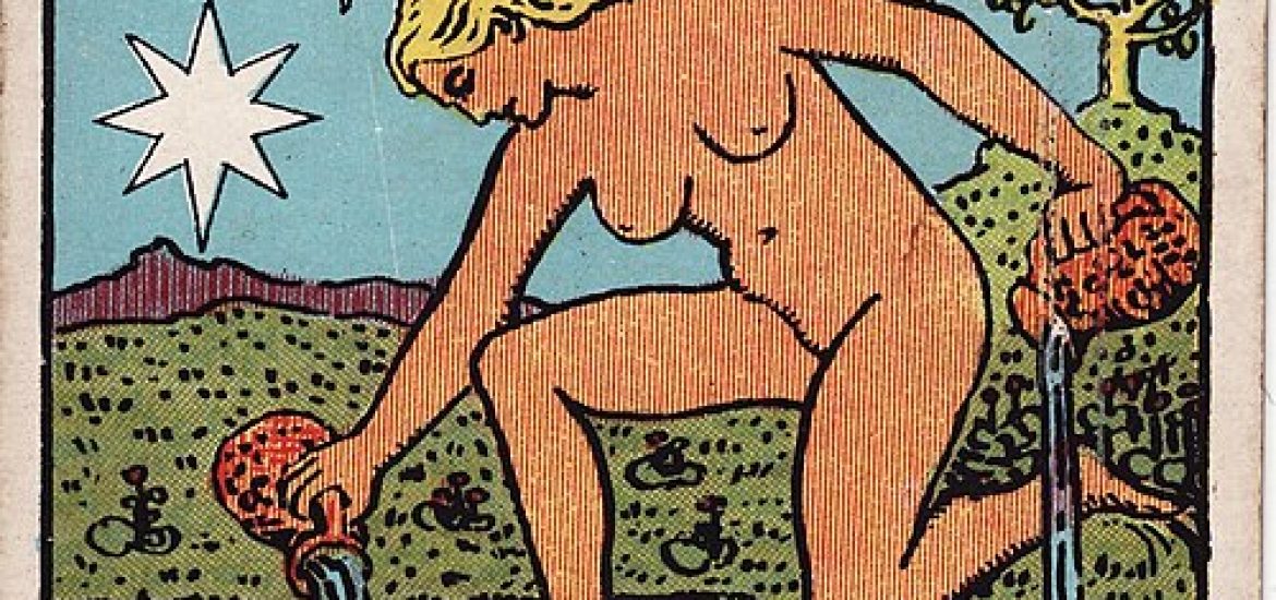 Tarotkortet Stjernen fra Rider-Waite-Smith-dækket